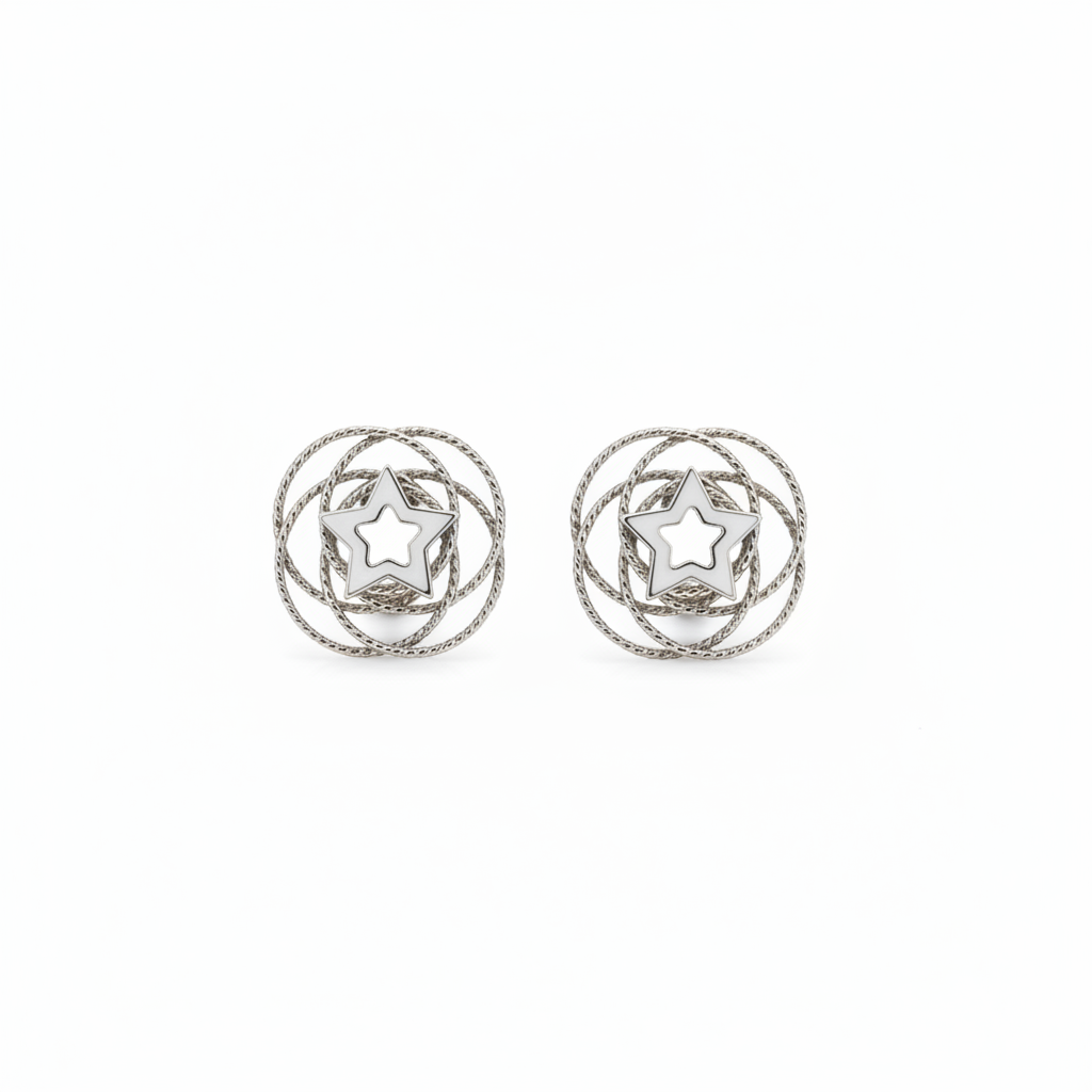 Stella con Cerchi Intrecciati · Argento 925