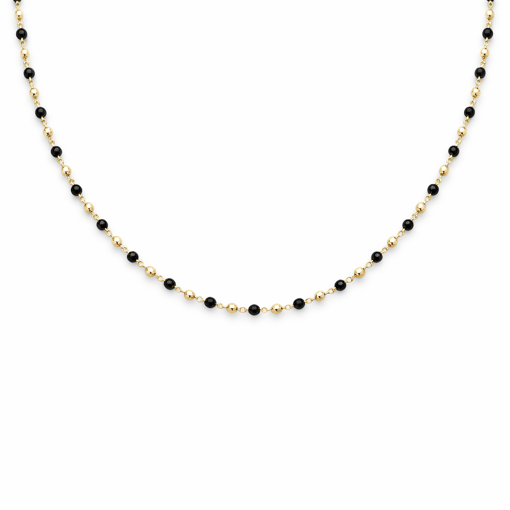Pietre Nere e Oro · Argento 925 Dorato