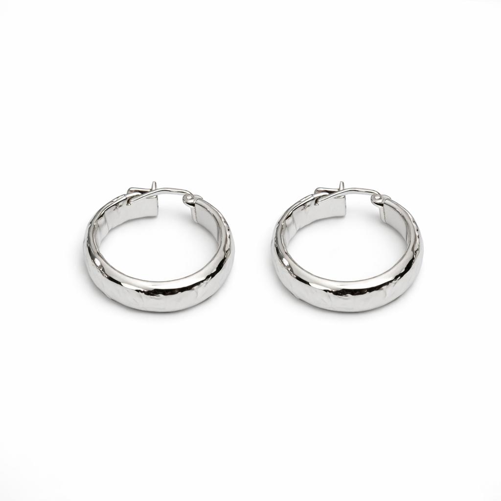 Cerchio Martellato Maxi · Argento 925 Rodiato
