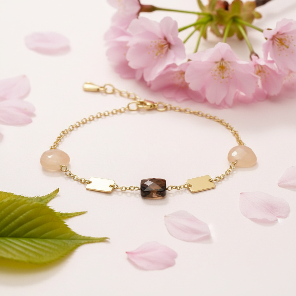 Bracciale Pietre Naturali Sfondo Primaverile