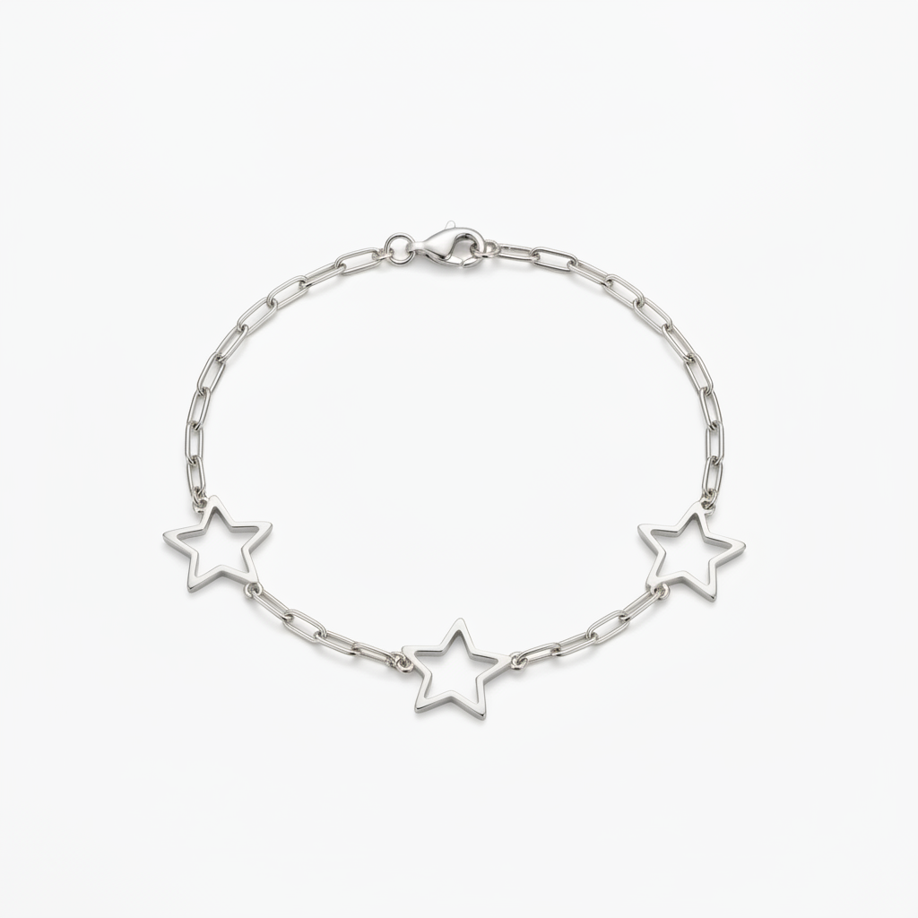 Bracciale Stelle Sfondo Bianchissimo
