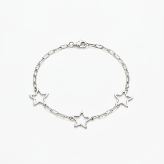 Bracciale Stelle Sfondo Bianchissimo
