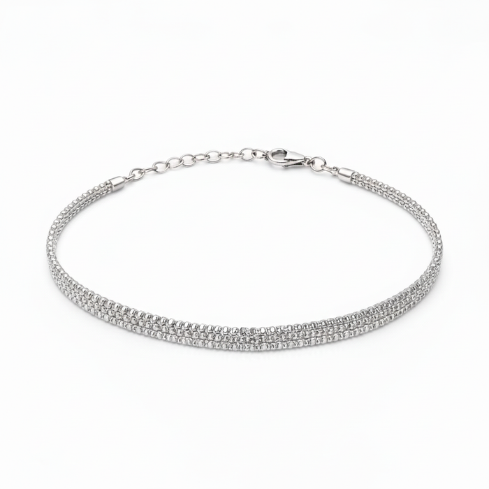 Tre File Mesh · Argento 925 Rodiato