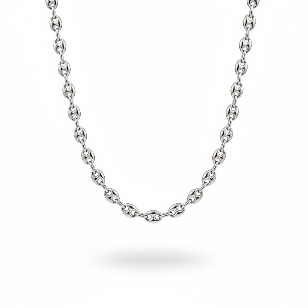 Collana maglie marina argento