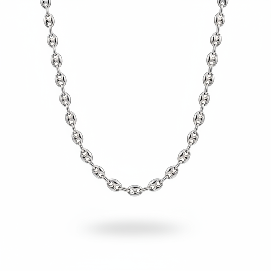 Collana maglie marina argento