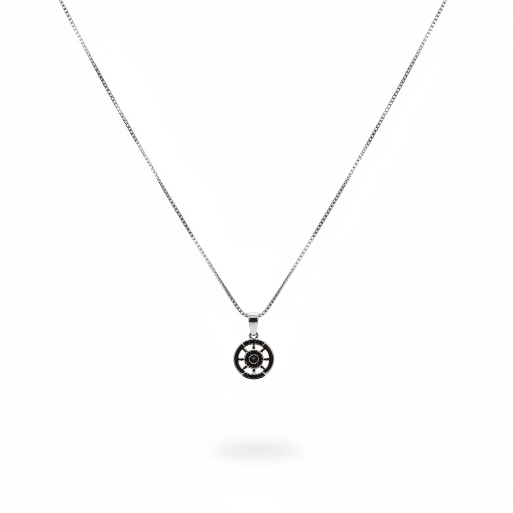 Collana maschile argento con ciondolo