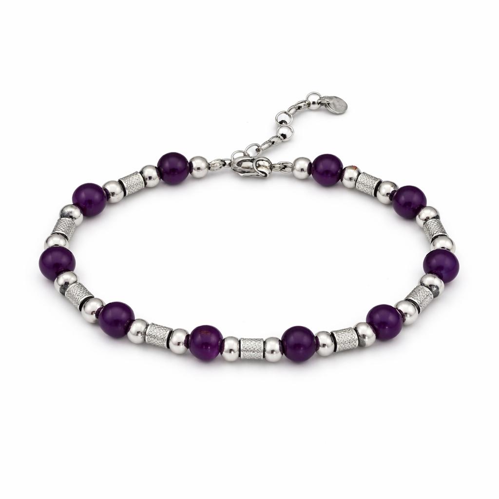 Pietra viola  e Argento · Uomo Argento 925 Rodiato