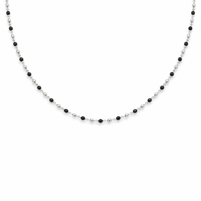 Perline Nere e Argento · Argento 925 Rodiato