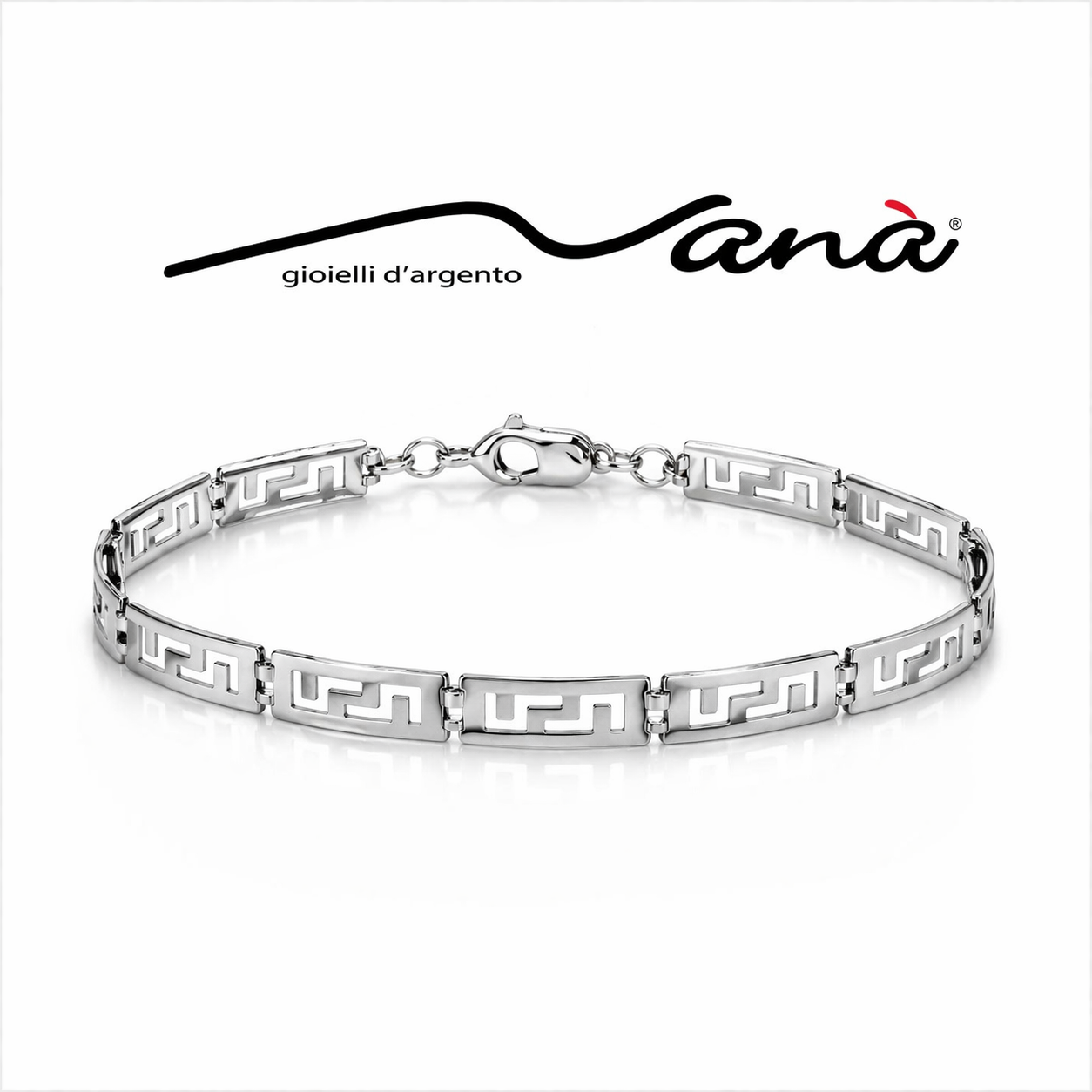 Bracciale Greco Argento 925 Rodiato