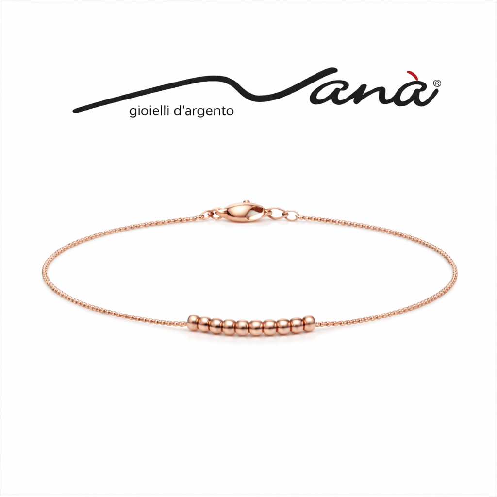 Bracciale Catena Rosè Argento 925/1000