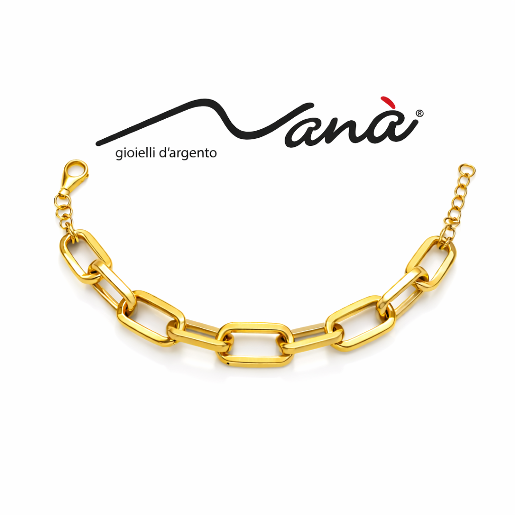 Bracciale Maglia Fluida · Argento 925 Dorato