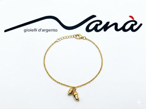 Bracciale Argento 925 Finitura Dorata con Charm