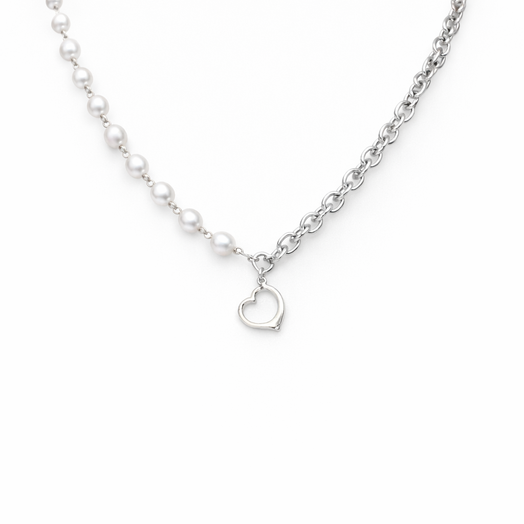 Perle e Cuore · Argento 925 Rodiato