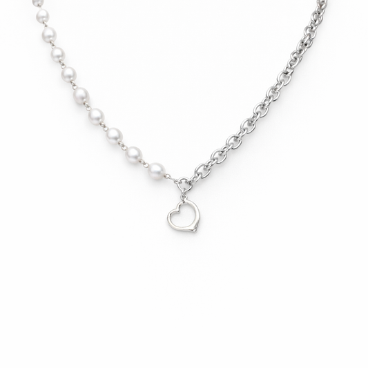 Perle e Cuore · Argento 925 Rodiato