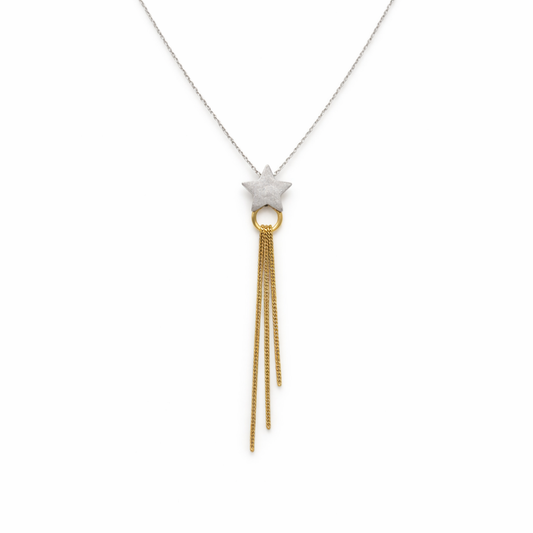 Stella con Frange Dorate · Argento 925 Rodiato