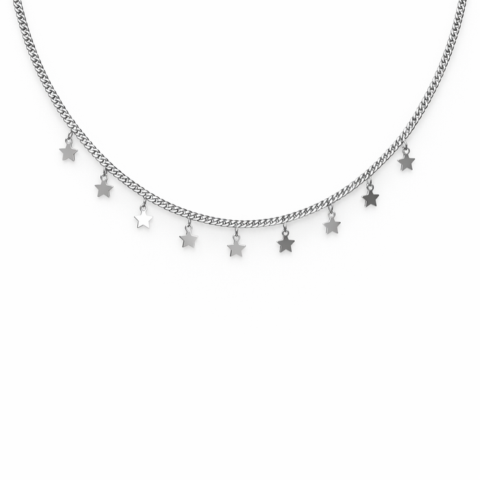 Catena con stelle Rodiata · Argento 925 Rodiato