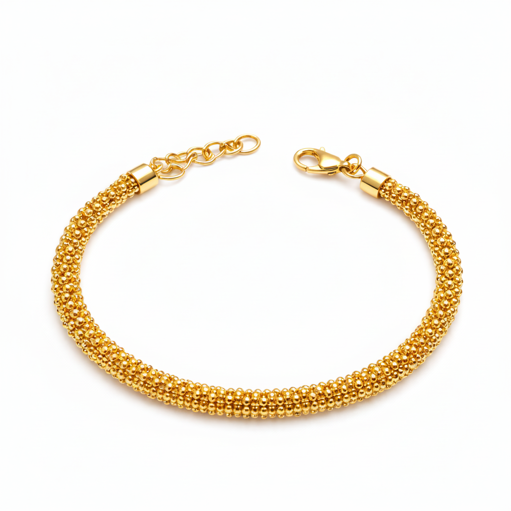 Bracciale Maglia Torsion Dorato Argento 925 - NANA' Gioielli d'argento