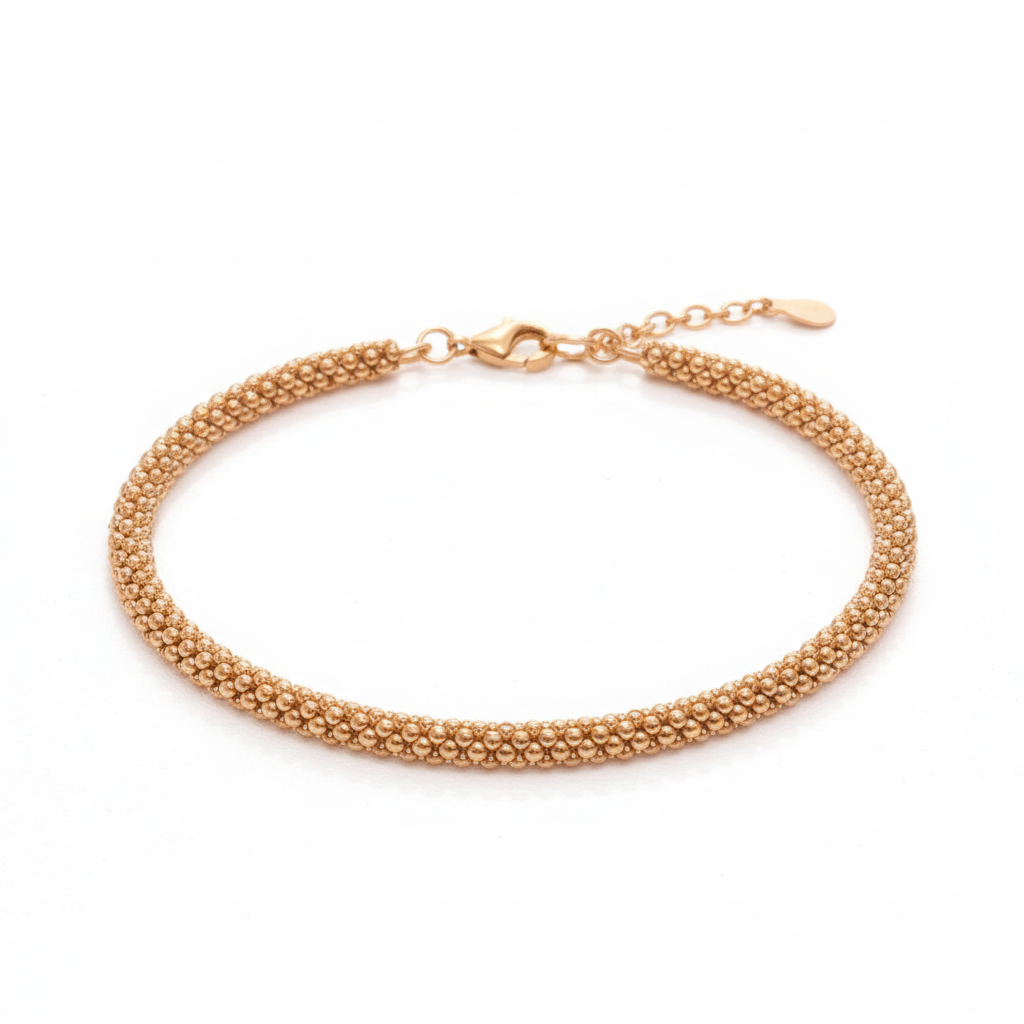 Bracciale Argento Rosè 925/1000 a Maglie Intrecciate - NANA' Gioielli d'argento