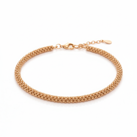 Bracciale Argento Rosè 925/1000 a Maglie Intrecciate - NANA' Gioielli d'argento