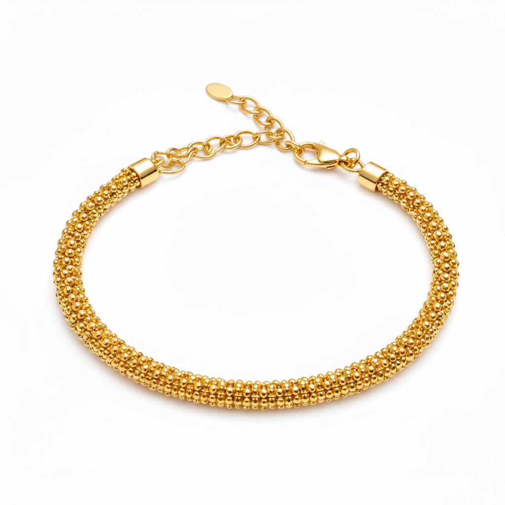 Bracciale Maglia Torsion Dorato Argento 925 - NANA' Gioielli d'argento