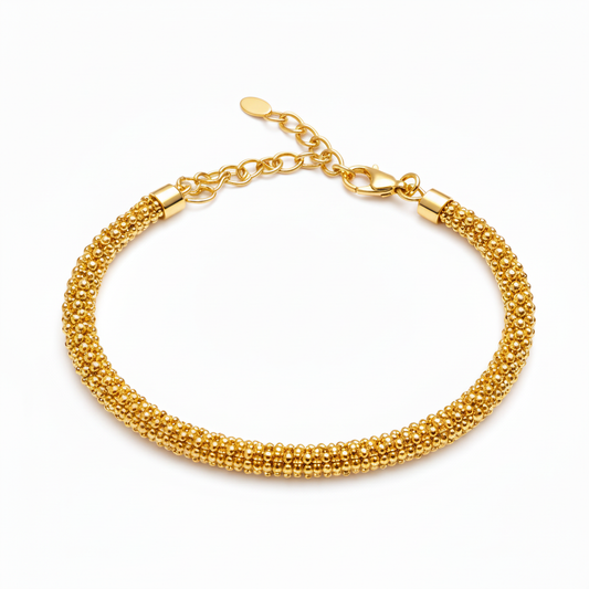 Bracciale Maglia Torsion Dorato Argento 925 - NANA' Gioielli d'argento