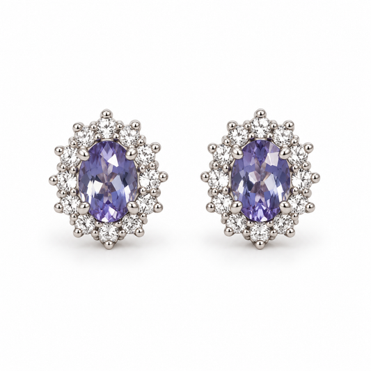 Orecchini ovali in argento 925 – Lilla – foto singola su sfondo bianco